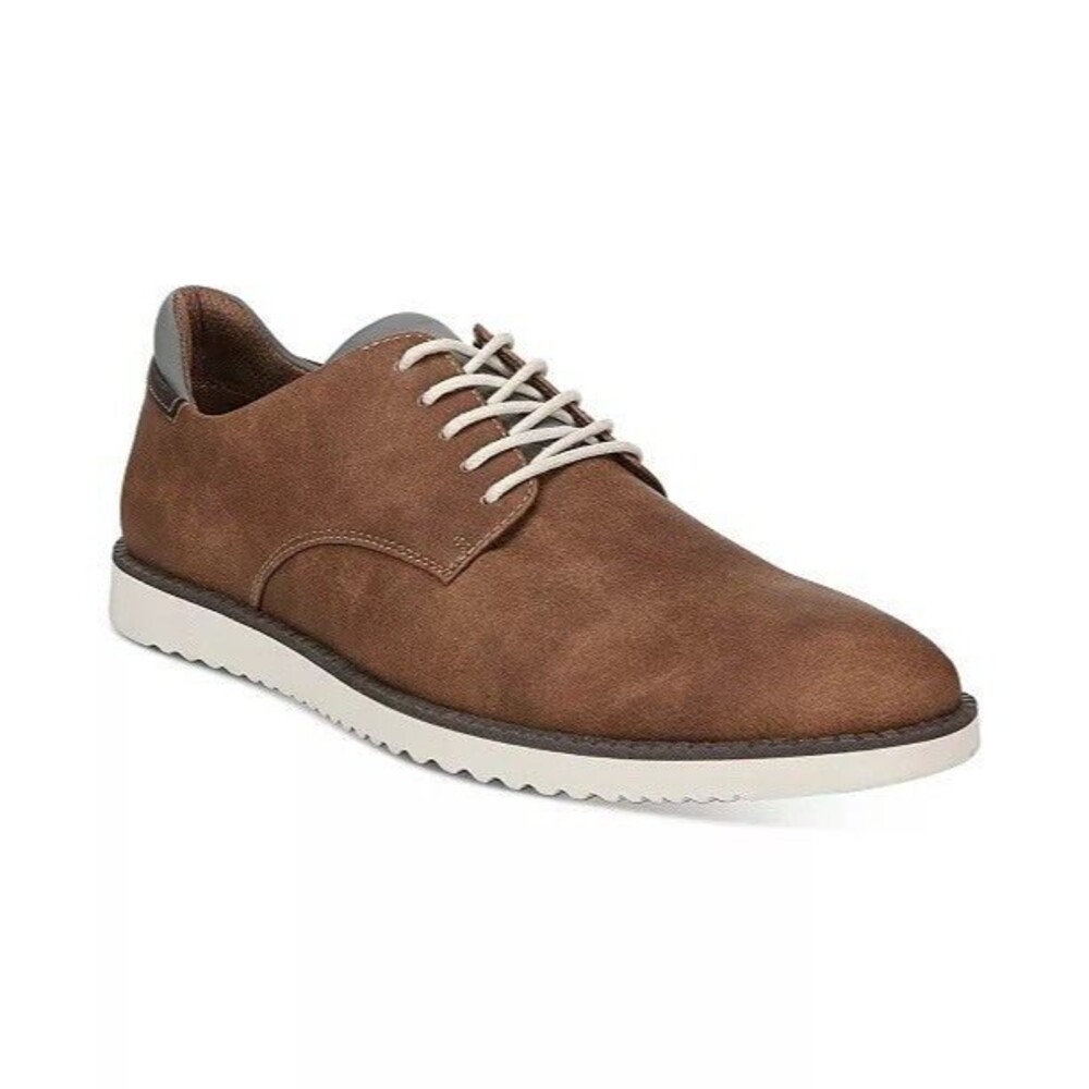 Dr. Scholls Men’s 10W Sync Model Oxford Dark Tan Faux Leather Dress Shoes